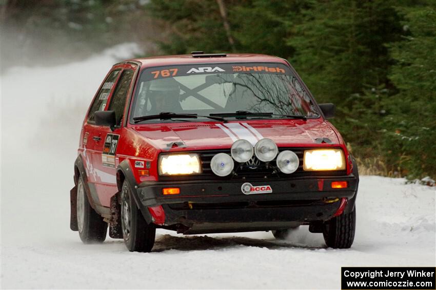 Nino Ortega / Neil CarlinSchauer VW GTI on SS3.