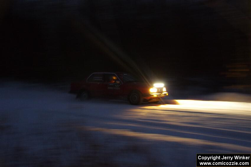 Levi Johnson / Josh Nykanen BMW 325e on SS4.