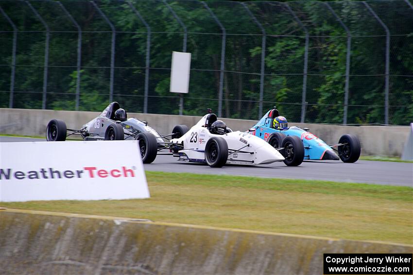 Eddie Beswick's Spectrum F1600, Ayrton Houk's Mygale GR and Ken Bouquillon's Mygale SJ11