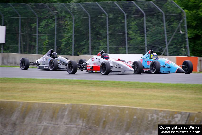 Jack Sullivan's Piper DF05, Ayrton Houk's Mygale GR and Ken Bouquillon's Mygale SJ11