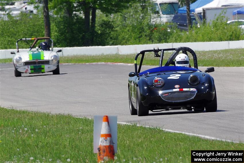 Phil Schaefer's Austin-Healey Sprite and Steve Nichols' MGB