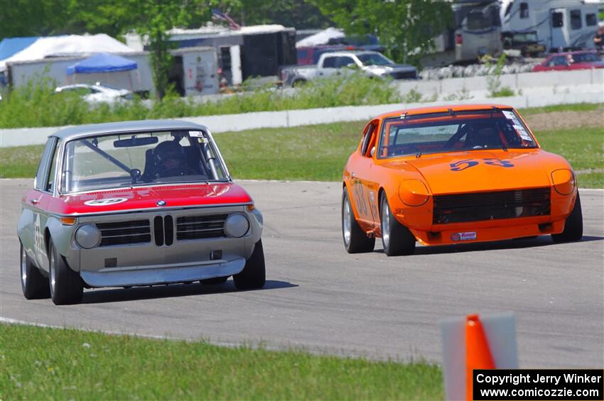 Erik Dieterle's BMW 2002 and Tim Homes' Datsun 240Z