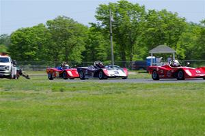 John Janssen's, Ben Anderson's and Reid Johnson's Spec Racer Ford 3s