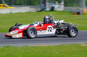 Murray Burkett's Chinook Mk IX Formula Ford passes Nicole Schellekens'  Lotus 61MX Formula Ford