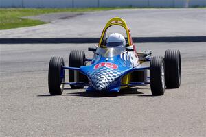 Mia Schellekens' Reynard 84F Formula Ford pulls off the track.