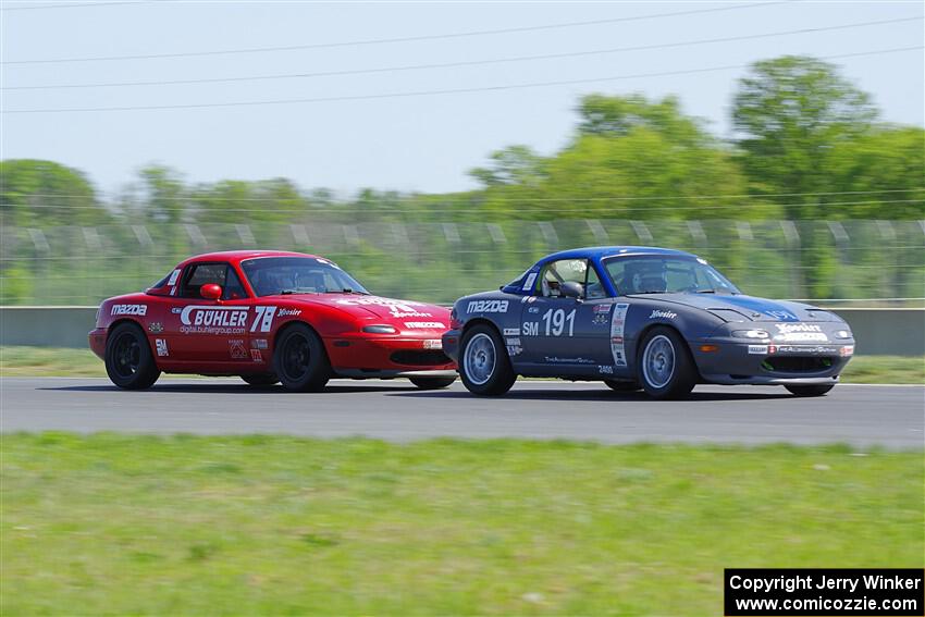 Aaron Jongbloedt's and Josh Jablonski's Spec Miata Mazda Miatas