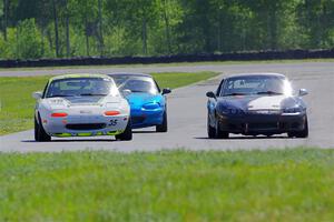 Geoff Youngdahl's, Dan Corgard's and Rick Buan's Spec Miata Mazda Miatas