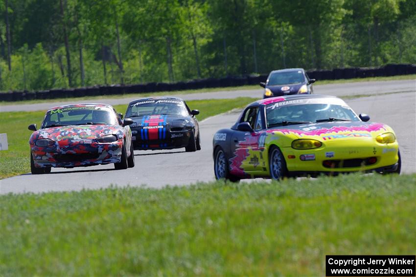 Ethan Jacobs', Chris Craft's and Samantha Silver's Spec Miata Mazda Miatas