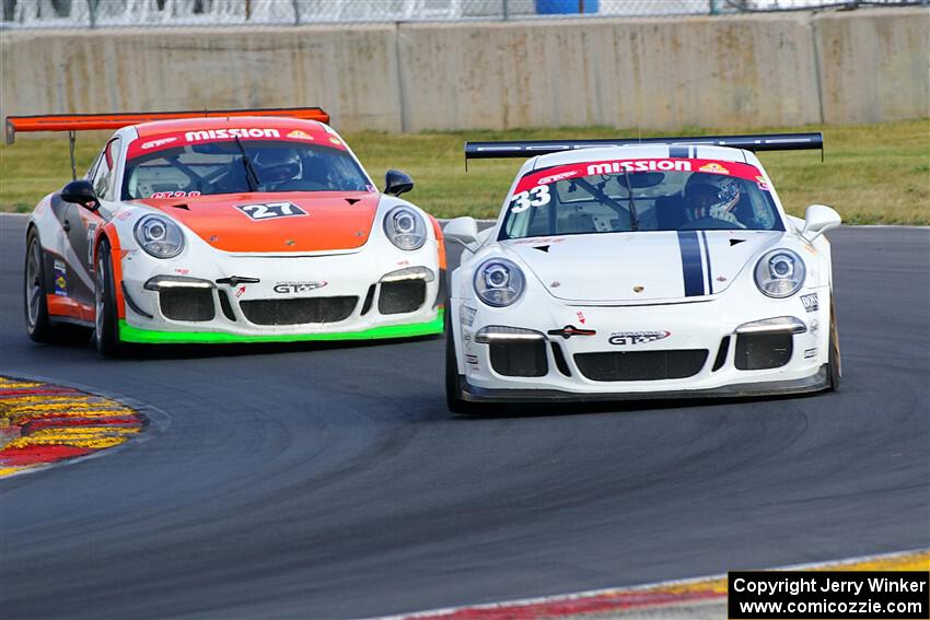 John Bleazard's and Robert Wisen's Porsche GT3 Cups