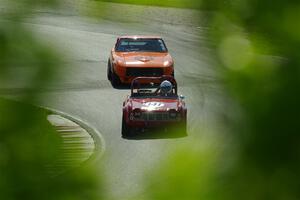 Greg Thompson's Triumph TR-4 and Tim Homes' Datsun 240Z