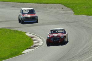 Scott McQueen's Austin-Healey 100-6 and Erik Dieterle's BMW 2002