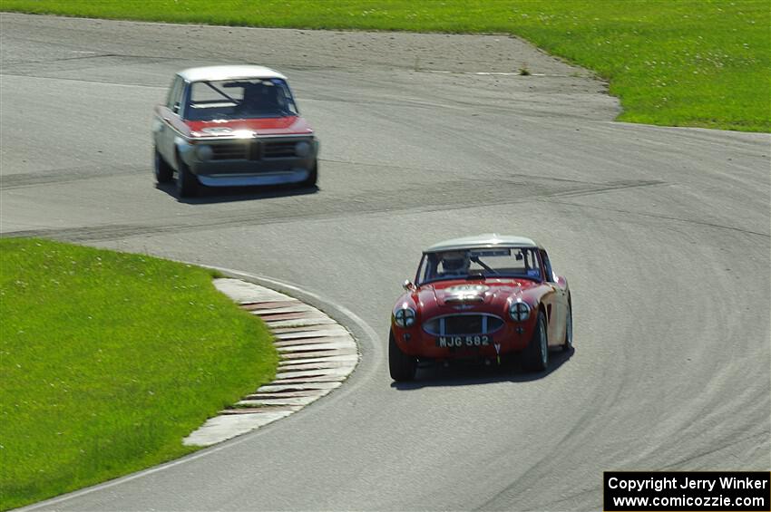 Scott McQueen's Austin-Healey 100-6 and Erik Dieterle's BMW 2002