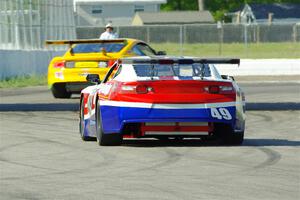 Patrick Utt's GT-2 Chevy Camaro chases Matt Gray's GT-2 Ford Mustang