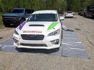 Jamey Randall / Andrew Rausch Subaru WRX and Jack Nelson / Isaac Zink Subaru Impreza before the event.