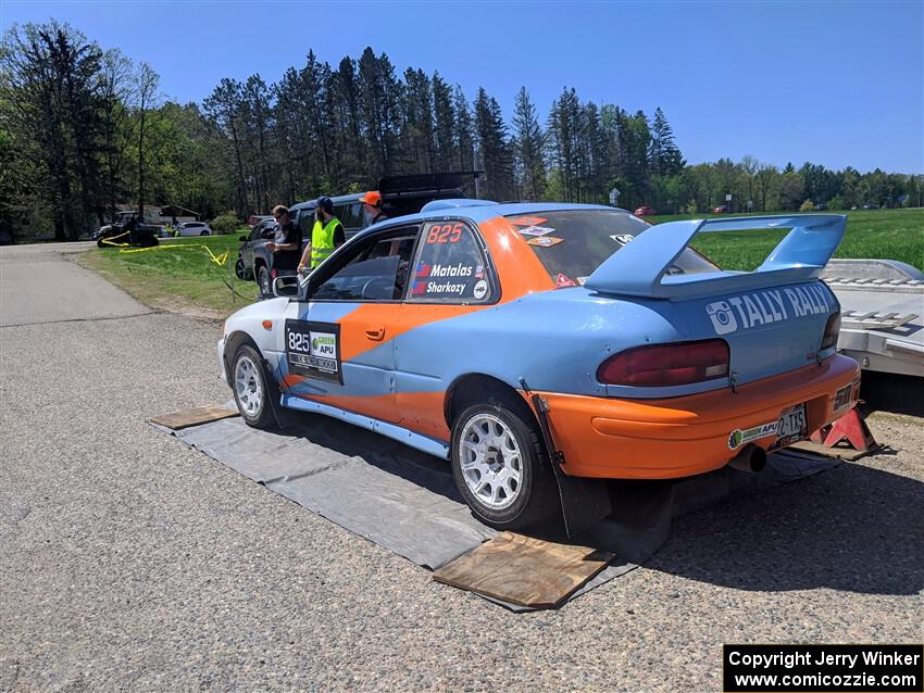 Tyler Matalas / Dustin Sharkozy Subaru Impreza LX before the event.