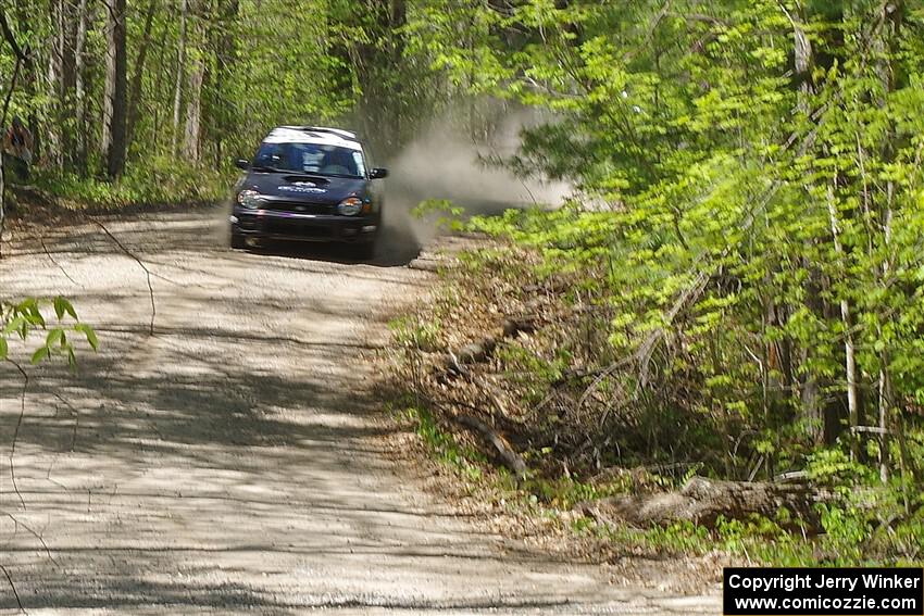 John Farrow / Peter Farrow Subaru WRX on SS1, Parkway I.