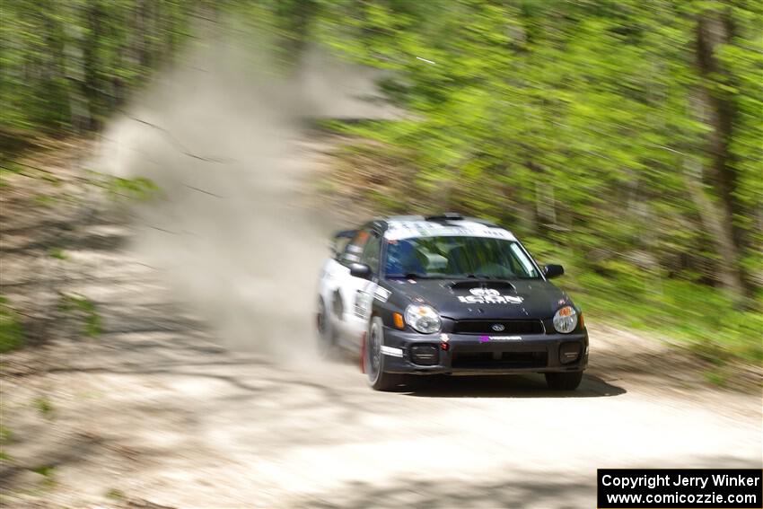 John Farrow / Peter Farrow Subaru WRX on SS1, Parkway I.