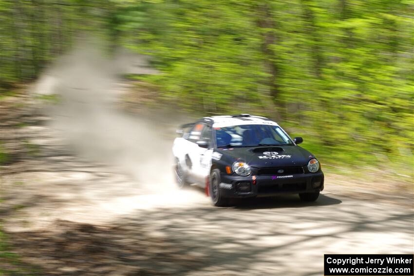 John Farrow / Peter Farrow Subaru WRX on SS1, Parkway I.