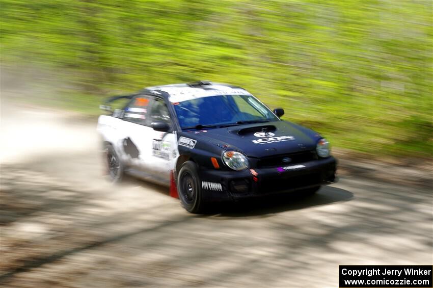 John Farrow / Peter Farrow Subaru WRX on SS1, Parkway I.