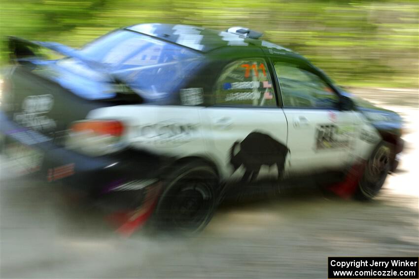 John Farrow / Peter Farrow Subaru WRX on SS1, Parkway I.