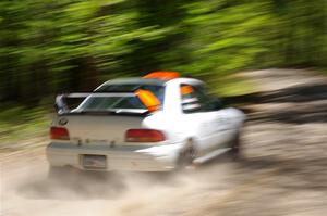 Richard Donovan / Greg Donovan Subaru Impreza leaves the start of SS1, Parkway I.