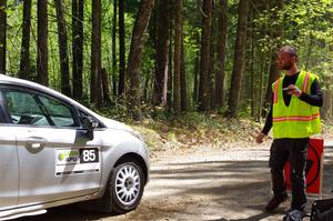 John Wolff / Boyd Smith Ford Fiesta leaves the start of SS1, Parkway I.