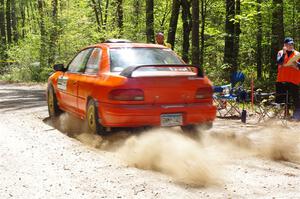 Travis Mattonen / Josh Kemp Subaru Impreza leaves the start of SS1, Parkway I.