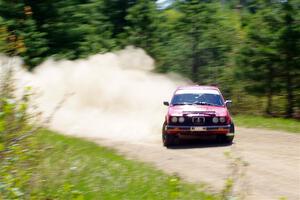 Levi Johnson / Matt Nykanen BMW 325e on SS2, Blue TraiI I.