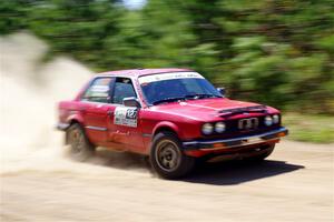 Levi Johnson / Matt Nykanen BMW 325e on SS2, Blue TraiI I.