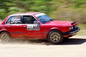 Levi Johnson / Matt Nykanen BMW 325e on SS2, Blue TraiI I.