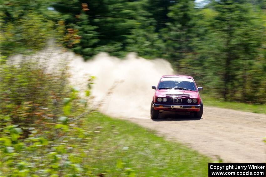 Levi Johnson / Matt Nykanen BMW 325e on SS2, Blue TraiI I.