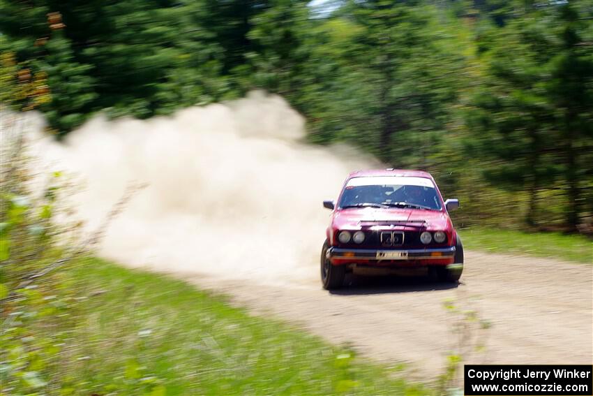 Levi Johnson / Matt Nykanen BMW 325e on SS2, Blue TraiI I.