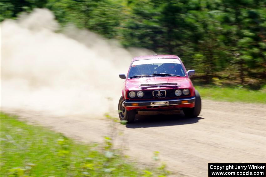 Levi Johnson / Matt Nykanen BMW 325e on SS2, Blue TraiI I.