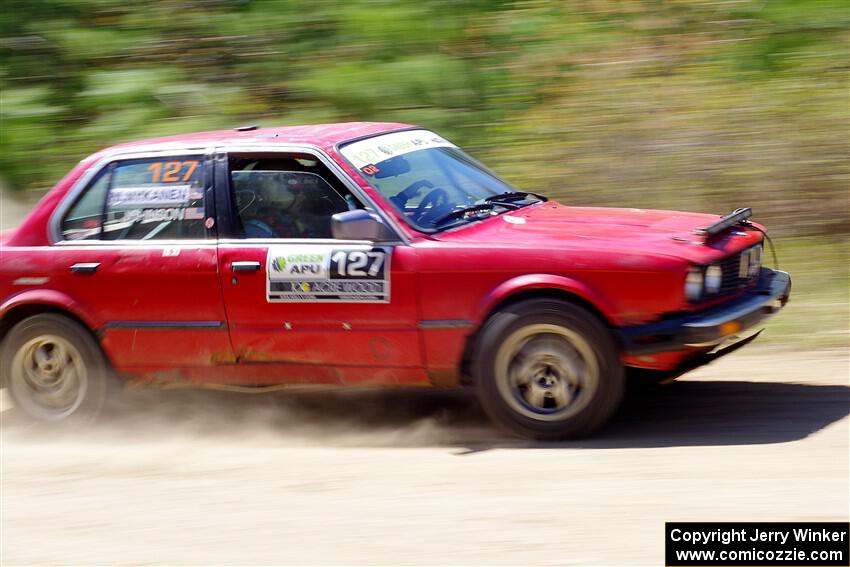 Levi Johnson / Matt Nykanen BMW 325e on SS2, Blue TraiI I.