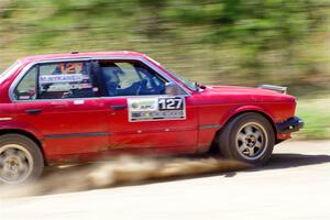 Levi Johnson / Matt Nykanen BMW 325e on SS2, Blue TraiI I.