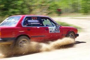 Levi Johnson / Matt Nykanen BMW 325e on SS2, Blue TraiI I.