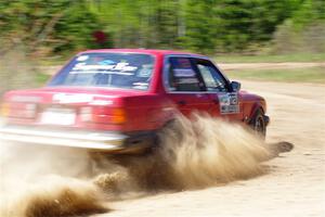 Levi Johnson / Matt Nykanen BMW 325e on SS2, Blue TraiI I.