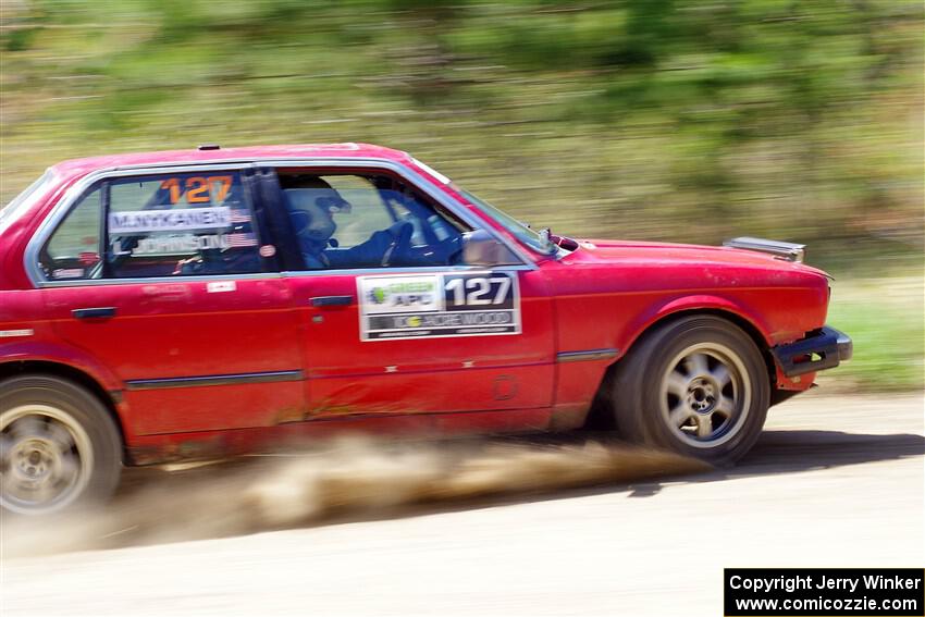 Levi Johnson / Matt Nykanen BMW 325e on SS2, Blue TraiI I.