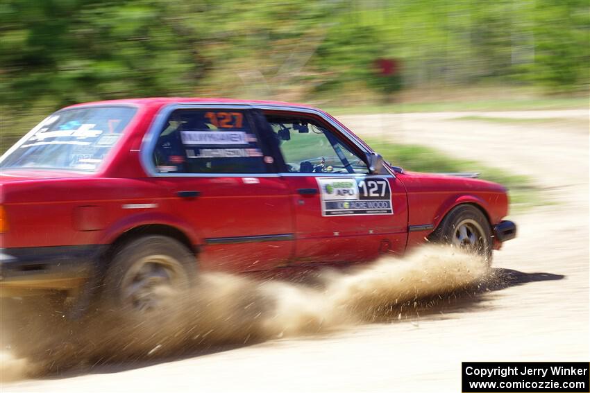 Levi Johnson / Matt Nykanen BMW 325e on SS2, Blue TraiI I.