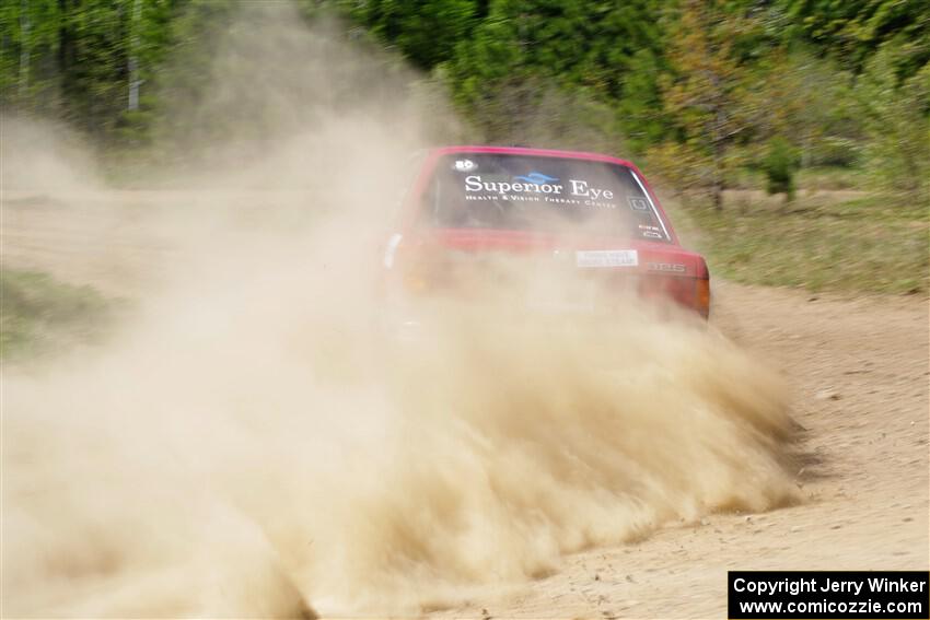 Levi Johnson / Matt Nykanen BMW 325e on SS2, Blue TraiI I.