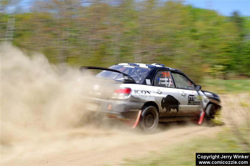 John Farrow / Peter Farrow Subaru WRX on SS2, Blue TraiI I.