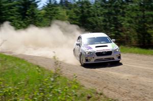 Jamey Randall / Andrew Rausch Subaru WRX on SS2, Blue TraiI I.