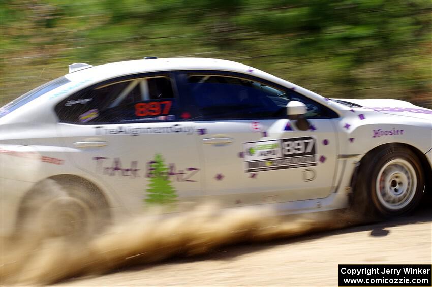 Jamey Randall / Andrew Rausch Subaru WRX on SS2, Blue TraiI I.