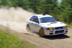 Jack Nelson / Isaac Zink Subaru Impreza on SS2, Blue TraiI I.