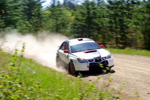 Jason Cook / Maggie Tu Subaru WRX on SS2, Blue TraiI I.