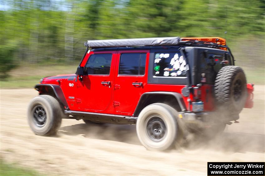 A Jeep Wrangler sweeps SS2, Blue TraiI I.