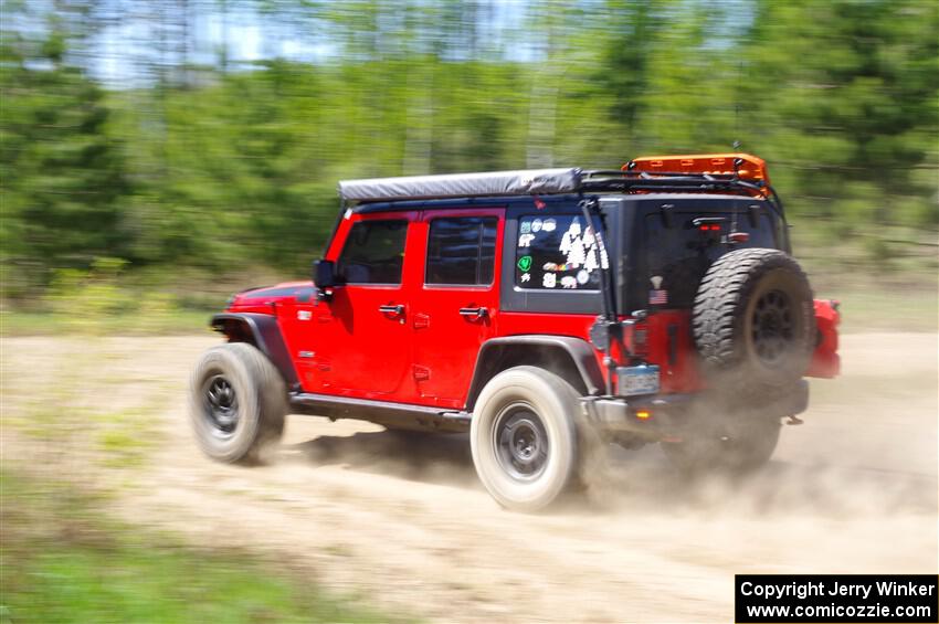 A Jeep Wrangler sweeps SS2, Blue TraiI I.