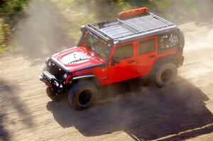 A Jeep Wrangler sweeps SS4, Parkway II.