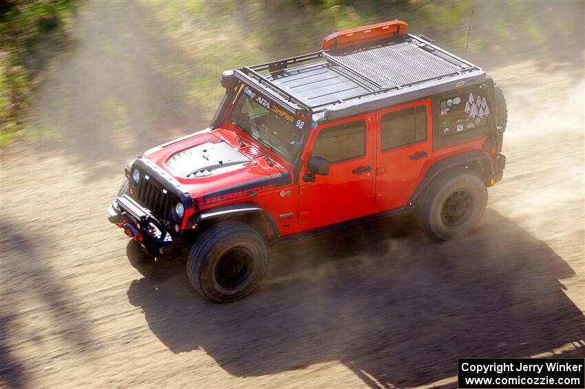 A Jeep Wrangler sweeps SS4, Parkway II.