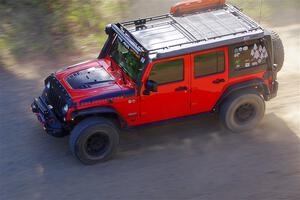 A Jeep Wrangler sweeps SS4, Parkway II.